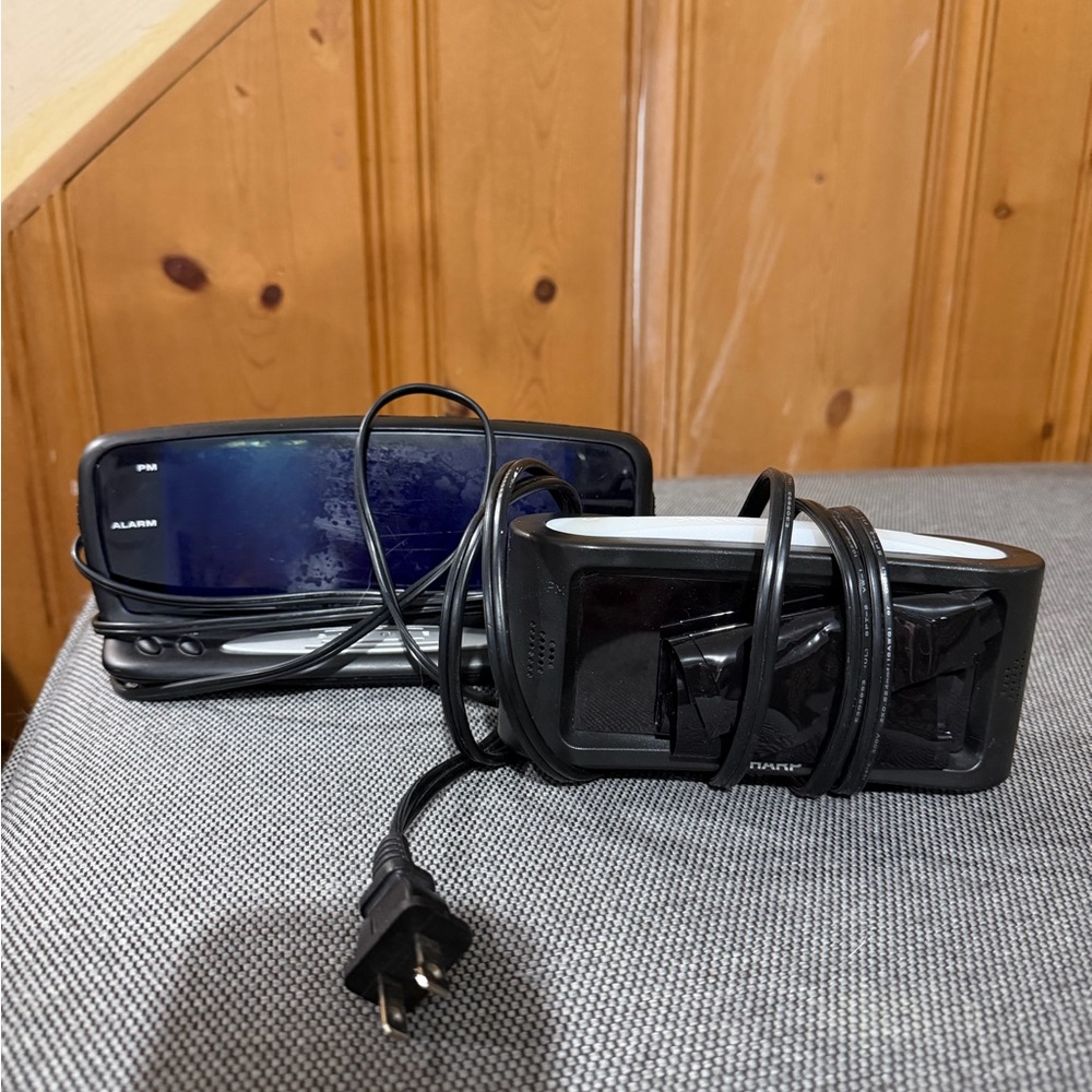 Black Digital Alarm Clocks - Dual Set